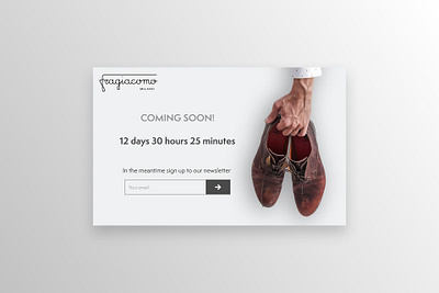 Countdown page adobe photoshop adobexd branding design graphicdesign shoes ui ux webdesign