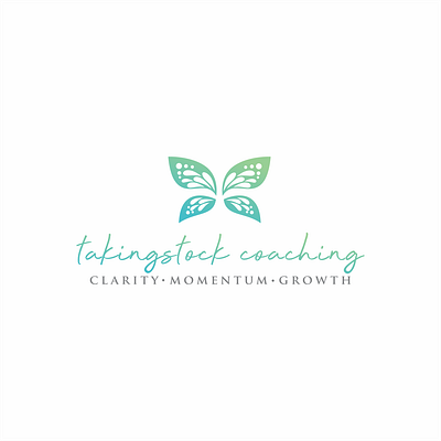 Logo for Life Coaching business butterfly clarity coaching development feminine lesson life logo design motivation nature people success training