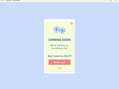 Daily UI #048 - Coming Soon coming soon coming soon page dailyui dailyui048
