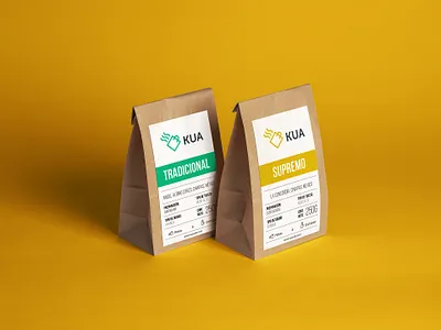 Kua - Coffee Shop Branding bag branding coaster coffee drink packaging print