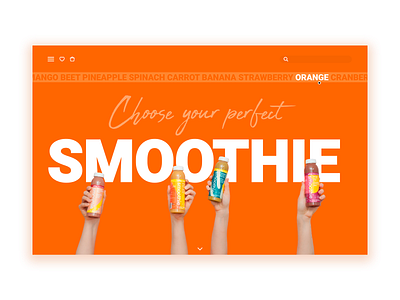 Smoothie concept creative design digital design landing landing page minimal minimalist ui ux web design