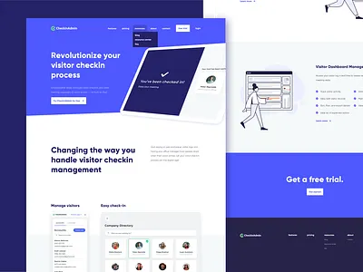Visitor Check-in Website app check in check in checkin client design illustration management meeting ui ux visitor web website