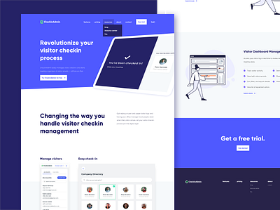Visitor Check-in Website app check in check in checkin client design illustration management meeting ui ux visitor web website