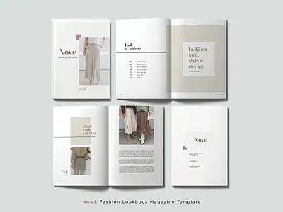 NOVE Fashion Lookbook Magazine Template book book layout book template design exploration exploring layout layout design layout exploration layoutdesign layouts magazine magazine design magazine layout template template design templates