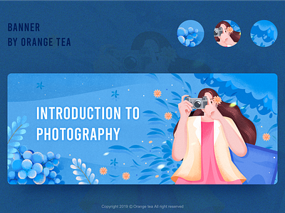 Illustration banner 02 blue design flower frail girl grass grassland illustration lie down photograph take a photograph vector illustration vector illustrations yellow 插图 设计