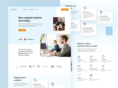 Webizen - Company Profile Landing Page agency clean company homepage icon interface landing page minimalism profile studio ui web design website