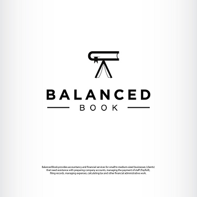 Balaced Book logo author balanced book bookkeeping branding design education icon illustration library logo vector