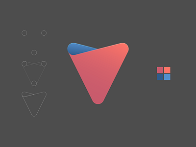 Letter V abstract art branding challenge concept day22 design icon illustration letter logo minimalistic typography vector