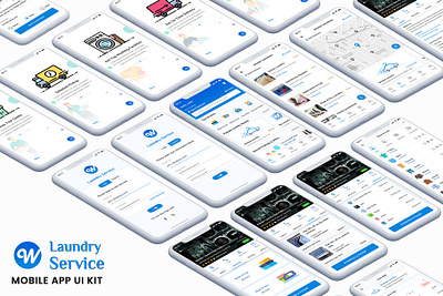 Wash It : Laundry App UI Kit collection delivery commercial laundry dry cleaning green ui kit ios app design ios app ui kit iphone app ui kit psd ironing laundry laundry app laundry app android psd laundry service laundry ui kit psd ui kit shirt laundry ui kit washing