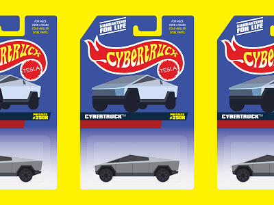 Cybertruck "Hot Wheels" Packaging adobe art artwork car cybertruck design electric flat futureform geometric illustration illustrator packaging shapes tesla toy vector