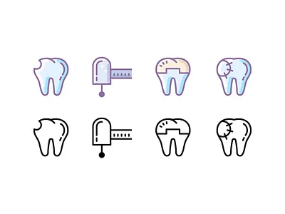 cute dental art artwork dental dental care design icon illustration machine medicine tooth ui vector web