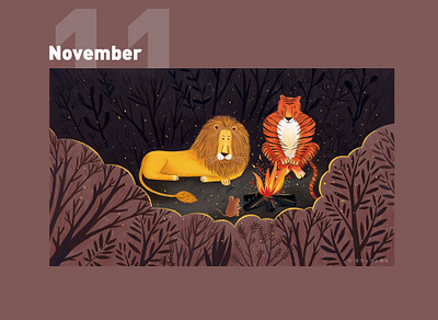 November calendar 2019 design logo