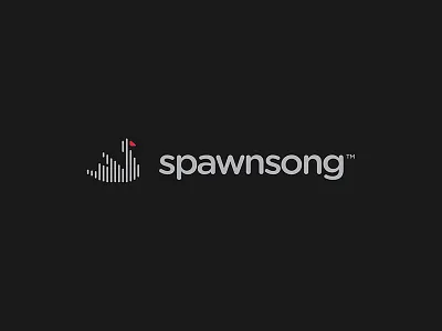 Spawnsong logotype ( 2014) clip design equalizer lines logo logo design logotype mark music spawn track typography vector