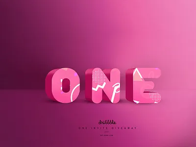 One Invite Here art artwork draft dribbble graphic graphic design invite photoshop ui
