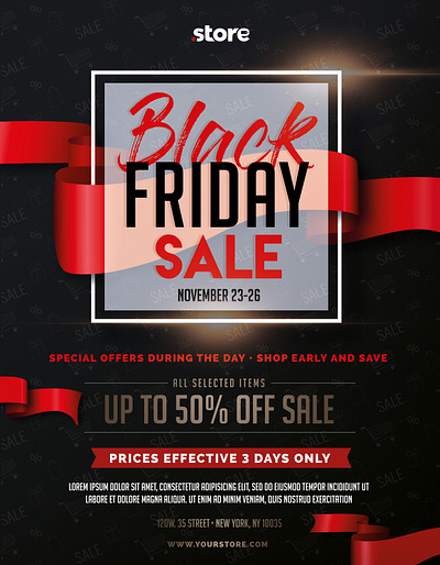 Black Friday Sale Flyer black friday black friday sale branding business design flyer promo promotion sale flyer