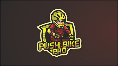 Push Bike Pro artwork bike biker brandidentity branding design esport esports logo mascot vector