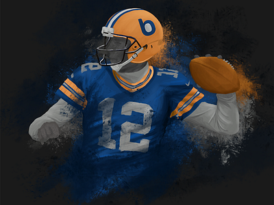 NFL / Football Player 🏈 blues bookies bookmakers cartoon cintiq dark dark theme digital illustration digital painting football gambling illustration nfl orange painting photoshop player sport sports sportsbooks