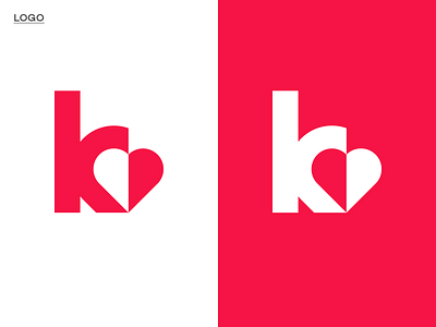 K + heart (Available) branding design geometric health heart icon insurance k logo logo logodesign mark minimal modern negativespace smart