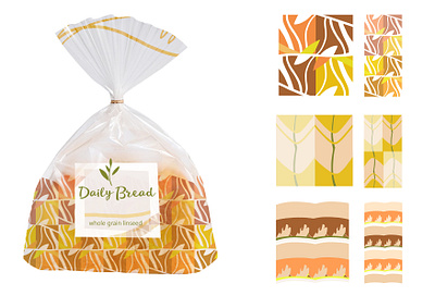 Development of packaging design for whole grain bread. art branding design flat illustration illustrator logo minimal type typography