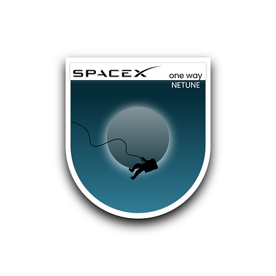 Space X future mission adobexd icon illustration logo minimal vector warmup