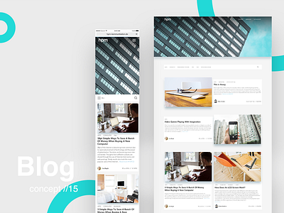 Blog Concept blog clean flat light ui website