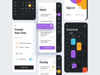 To-do list - Mobile application application clean mobile mobile app design planner schedule tasks time management to do list ui design ux designer