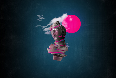 Appolo | Concept Art appolo art artwork blue branding broken concept conceptart creative design design free greek illustration moon photoshop pink statue