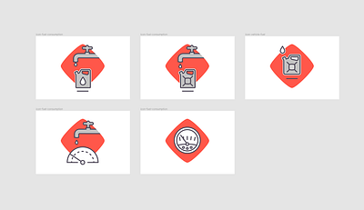 Fuel consumption icons research