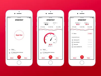 Internet Speed Test UI - Mobile Apps android app design ios app design mobile app mobile ui mobileappdesign sketch speedtest ui uimobile uiux ux