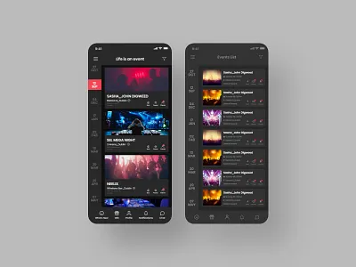 Event App UI/UX design Concept app concept design mockupsuiux product ui uidesign ux webdesign