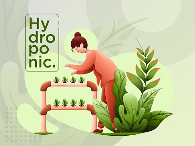 Illustrasion Exploration Hydroponic character design designs flat gradient gradient design illustration illustrations studio ui vector web website