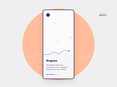 Splash screen 093 app chart daily ui design finance finance app kit mobile splashscreen