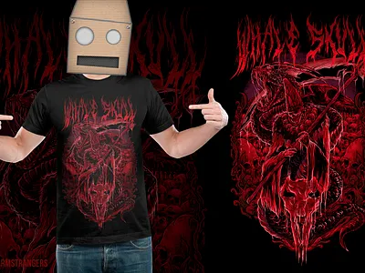 whaleskull tess artwork dark illustration merch musician skeleton tees tshirt
