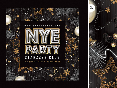 New Year Eve Flyer Template celebration club countdown evening event flyer holidays new year nye party template winter