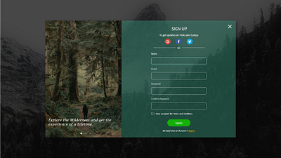 Daily UI 001 beginner camps dailyui signup trek uidesign uiux uxdesign