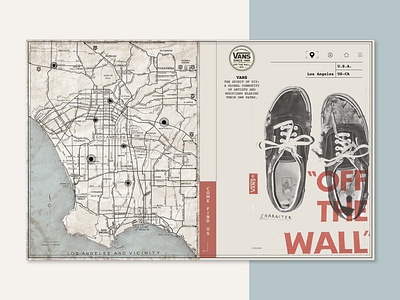 Map - Vans Shop Concept 029 branding challenge daily 100 challenge dailyui design map onlinemap onlineshop ui vans vintage webdesign