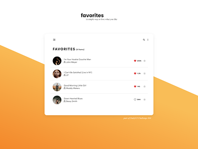 Favorites Panel 044 dailyui dailyuichallenge favorites favourites window