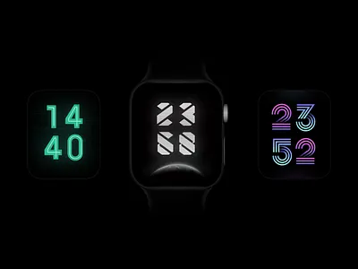 UI design of time on watch design iwatch ui