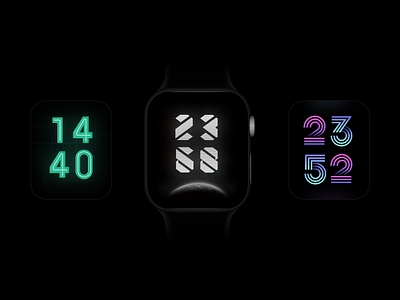 UI design of time on watch design iwatch ui