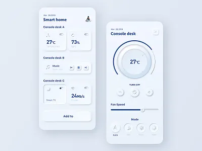 Smart Home app design ui ux vector web