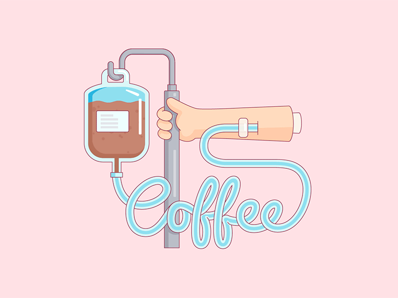 coffee transfusion adobe after effects animation cartoon coffee illustrator medical transfusion vector