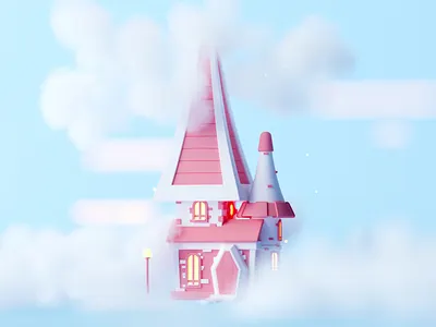 Good Place 3d c4d cinema 4d fantasy game illustration isometric low poly lowpoly octane