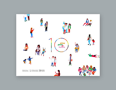 10 años para el futuro cover design drawing editorial design graphic design identity illustration
