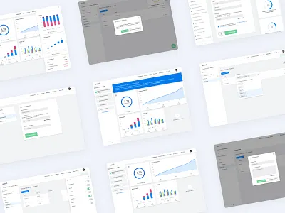 Eamli Product UI app design blue charts dashboad dashboard app dashboard ui dashboard ui design form gradient graphs green list modal notification score switch tables ui ux website