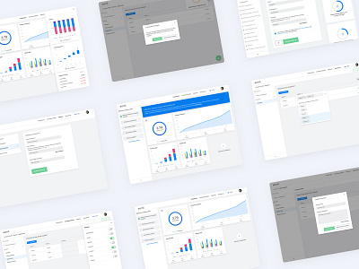 Eamli Product UI app design blue charts dashboad dashboard app dashboard ui dashboard ui design form gradient graphs green list modal notification score switch tables ui ux website