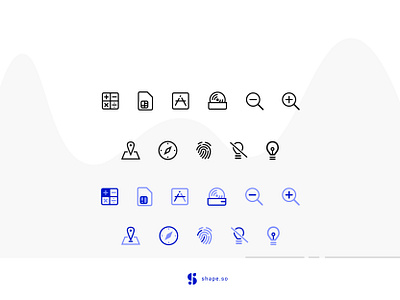 UI Icons Set - Shape Library adobe xd app branding clean design iconography icons illustration interaction interface line minimal set simple ui ux vector webdesign webflow website