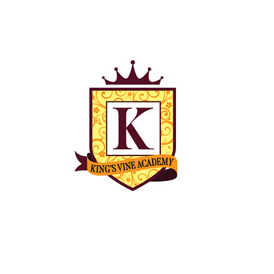 king's vine Academy logo design badge logo brand brand identity kingslogo logo school school logo