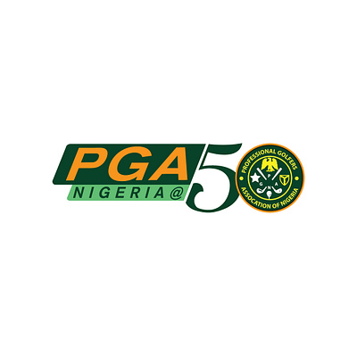 PGA50 SM 01 50years design golf graphic design logo nigeria sports logo