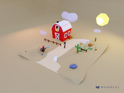 Thanksgiving mayhem 3d blender illustration isometric low lowpoly lowpolyart poly render thanksgiving waverley