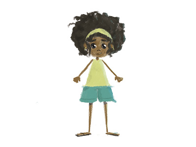 Niña 2d afro animation art caribbean colombia design digitalart flatmotion illustration inspiration jhonbmlk